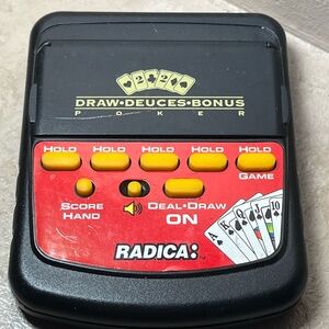 Vintage Radica Draw Deuces Bonus Poker Handheld Electronic Game